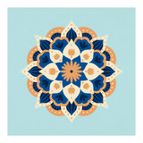 Mandala flower - orange and blue (Print Only) thumbnail