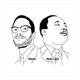 Martin Luther King Jr and Malcolm X (Print Only) thumbnail