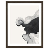 Abstract Black And White Wavy Lines Flowing Organic Shape thumbnail
