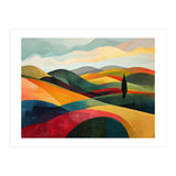 Abstract Tuscan Hills Landscape Painting (Print Only) thumbnail