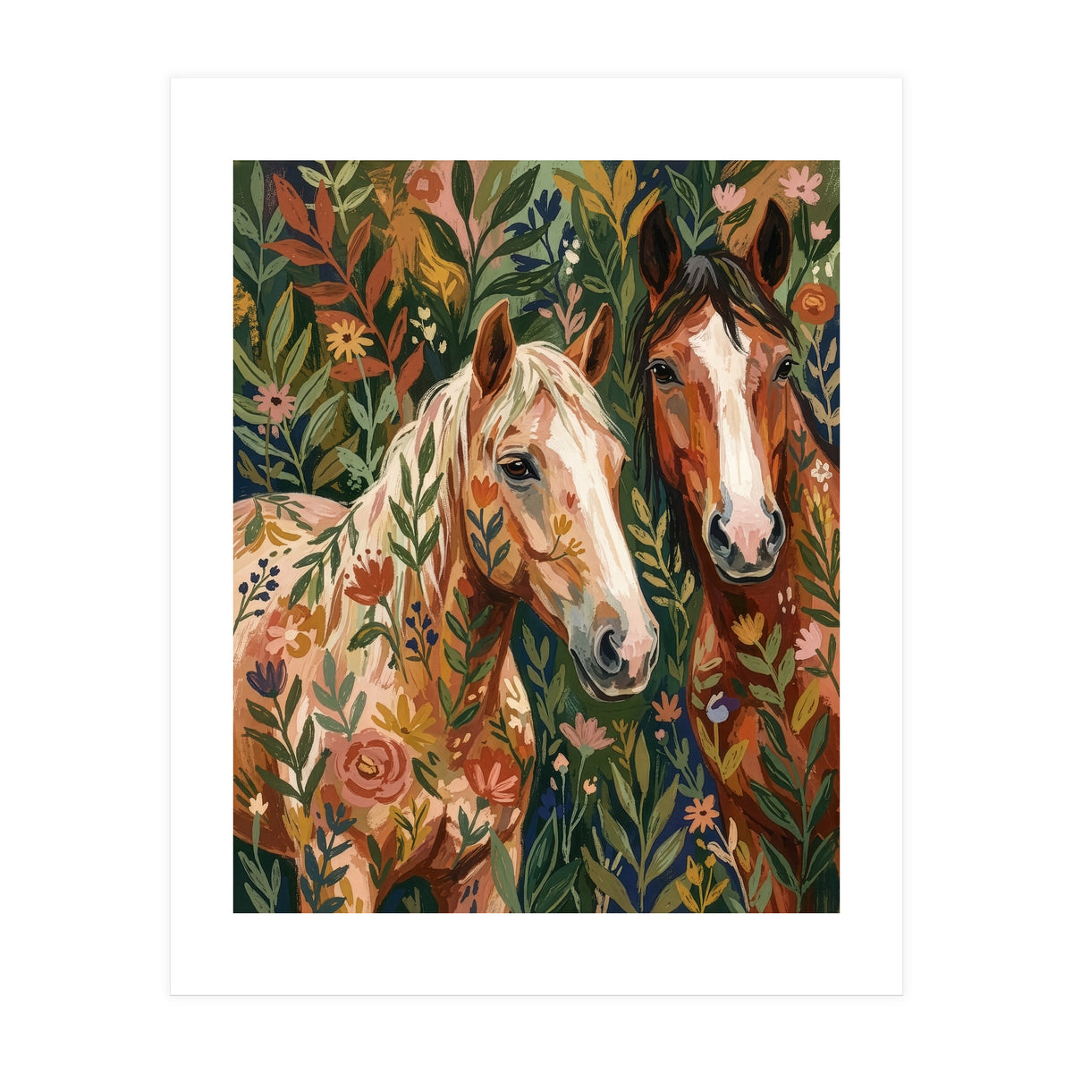 Wildflower Equine Duo (Print Only)