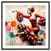 Fiery Flamenco Dancer In Motion