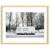 Travel Trailer in the snow road thumbnail
