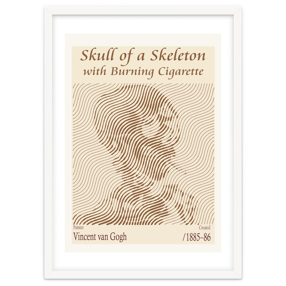 Skull of a Skeleton with Burning Cigarette - Vincent van Gogh (1885–86)