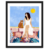 Butterscotch, Cats Pets Cat Mom Watercolor Painting, Pet Parent Animals Quirky Bohemian thumbnail