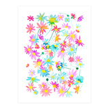 Daisies Spring Floral Pastel Watercolor (Print Only) thumbnail