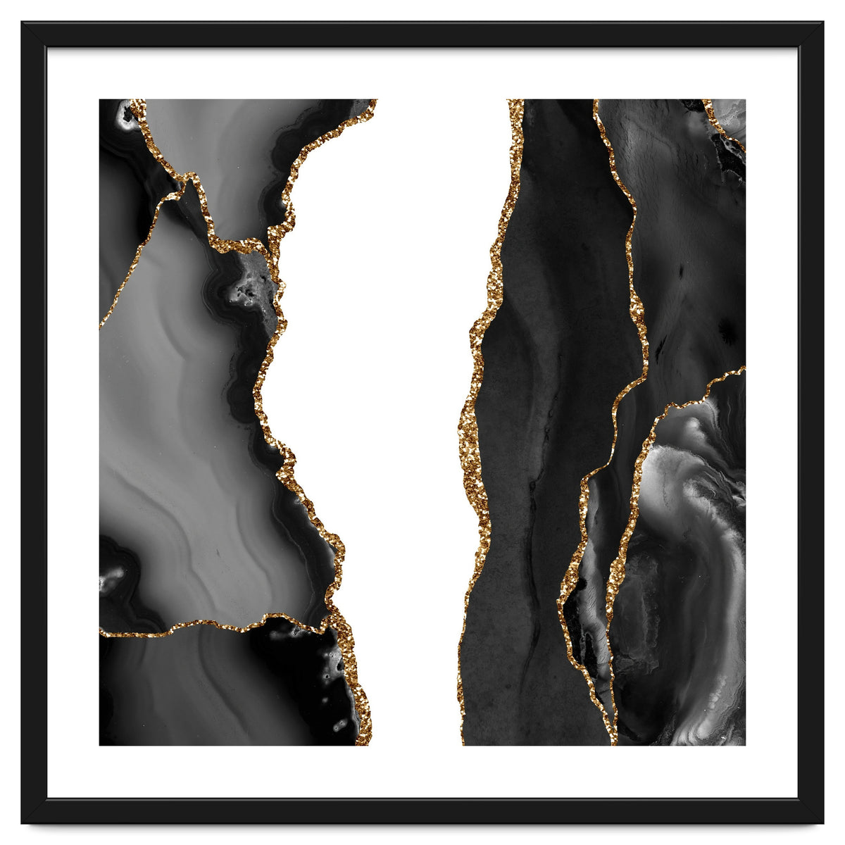 Black & Gold Agate Texture 07