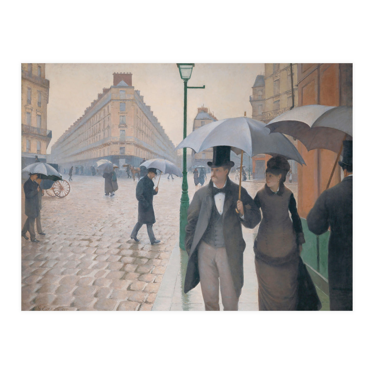 Gustave Caillebotte: Rue de Paris, temps de pluie - Paris Street in Rainy Weather, 1877. (Print Only)