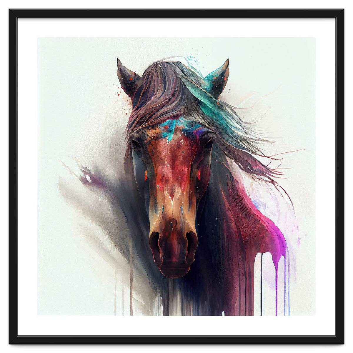 Wild Horse Face Portrait
