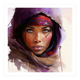 Amethyst Hood Tuareg Woman Portrait (Print Only) thumbnail