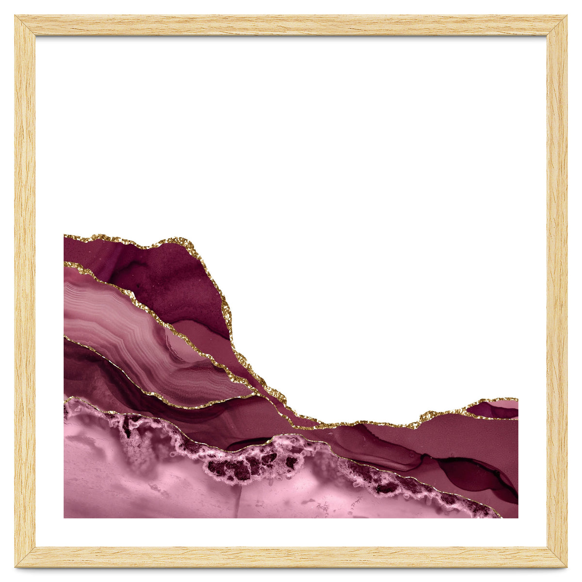 Burgundy & Gold Agate Texture 23