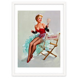 Sexy Pinup Actress Posing With a Mirror thumbnail