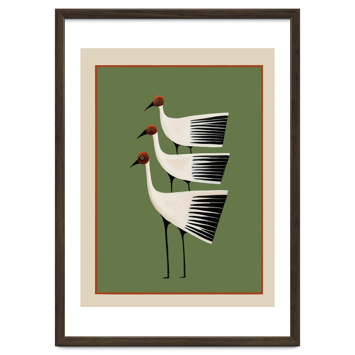 Striped Bird Trio I
