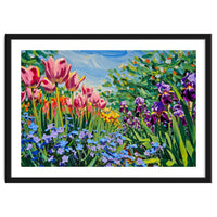 Vibrant Spring Meadow Oil Painting