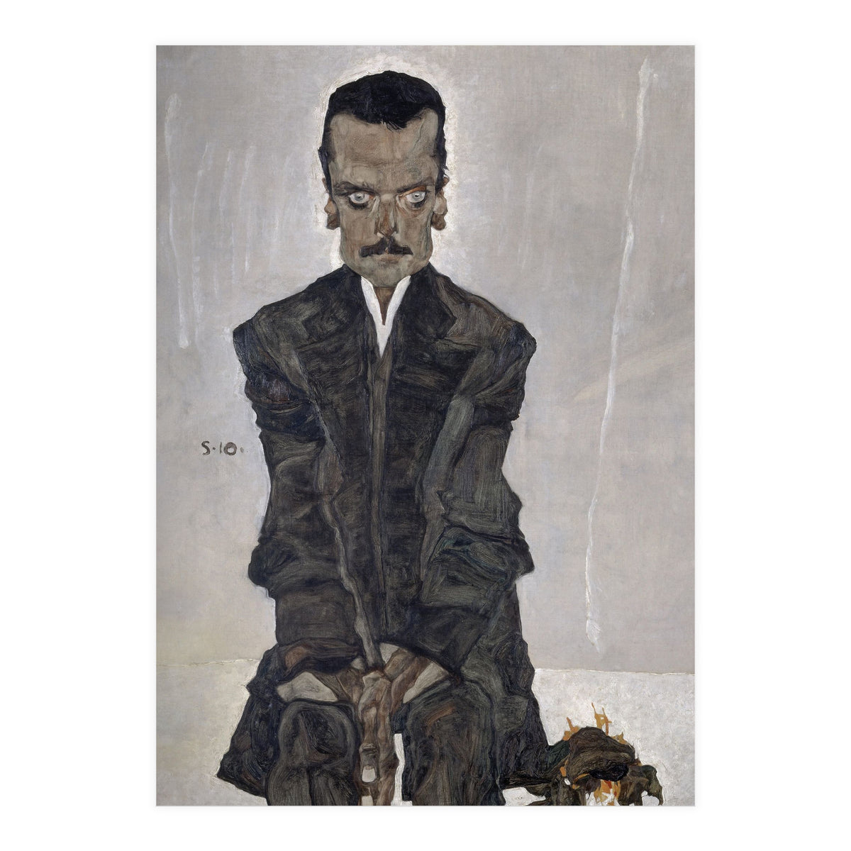 'Portrait of the Publisher Eduard Kosmack', 1910, Oil on canvas. EGON SCHIELE. (Print Only)