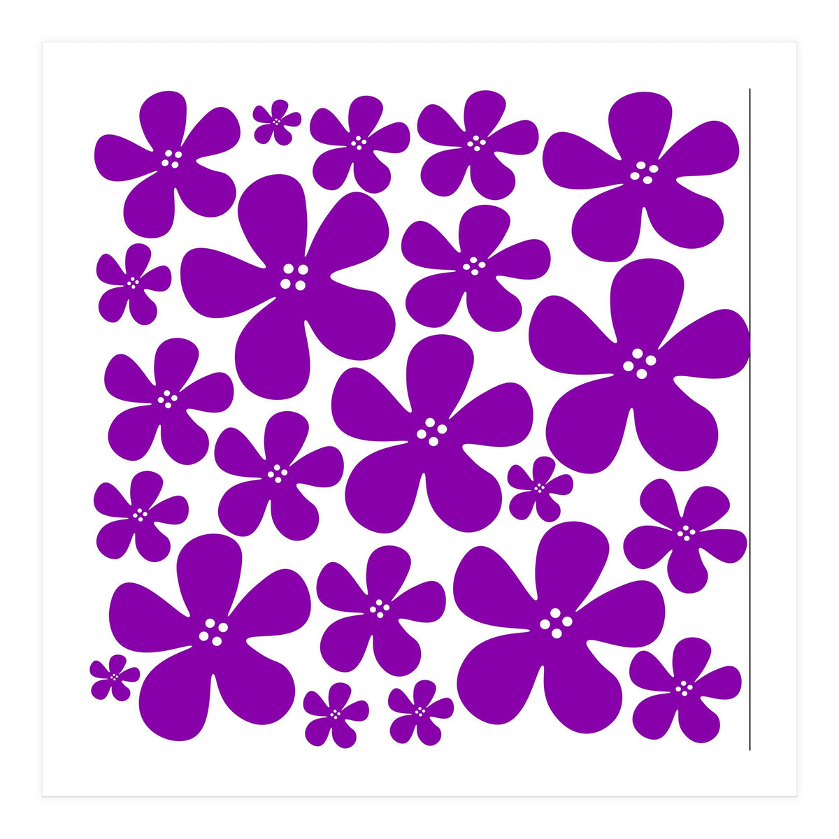 Purple Flowers Pattern (Print Only)