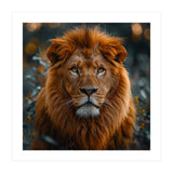 Majestic Lion Portrait Intense Gaze Wildlife (Print Only) thumbnail