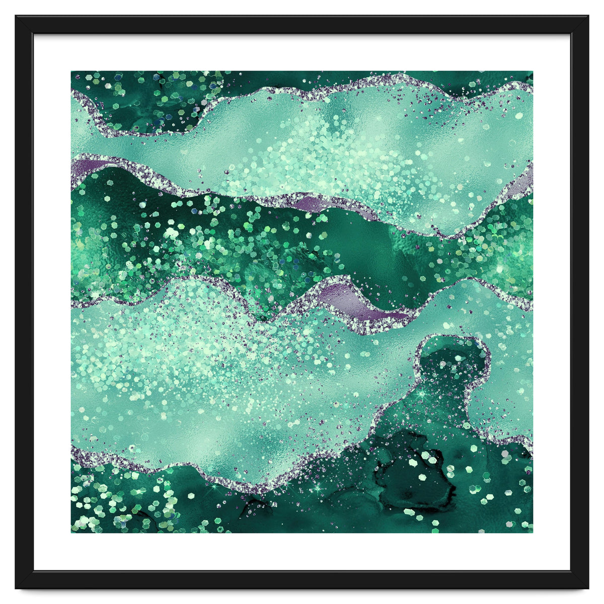 Emerald Glitter Agate Texture 02