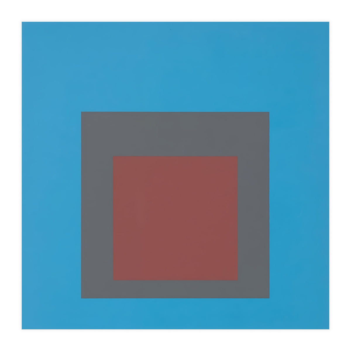JOSEF ALBERS - HOMAGE TO THE SQUARE, BLUE, DARK RED  (Print Only)