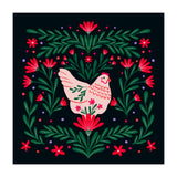 Blooming Chicken Green And Red (Print Only) thumbnail
