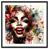 Brazilian Carnival Watercolor Portrait thumbnail