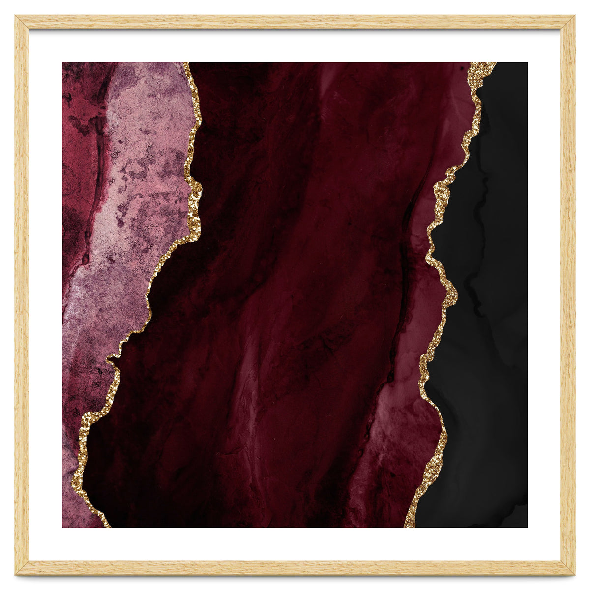 Burgundy & Gold Agate Texture 01