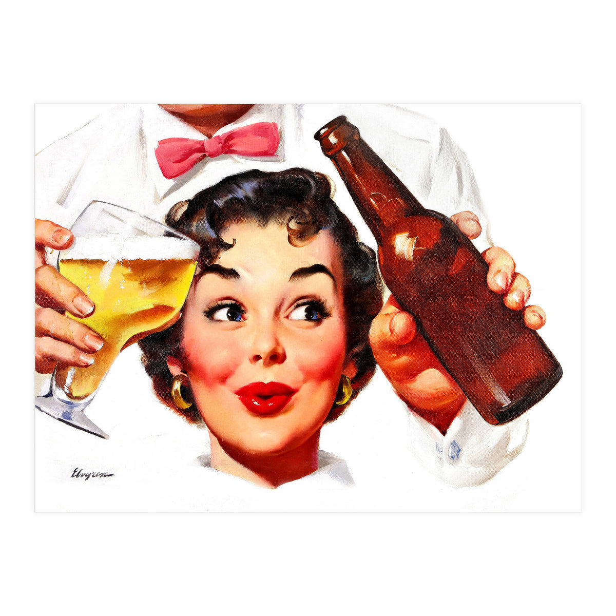 Pinup Beer Lover (Print Only)