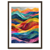Vibrant Abstract Ribbon Landscape Art thumbnail