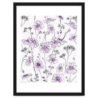 Wild Roses Floral Pattern - Purple