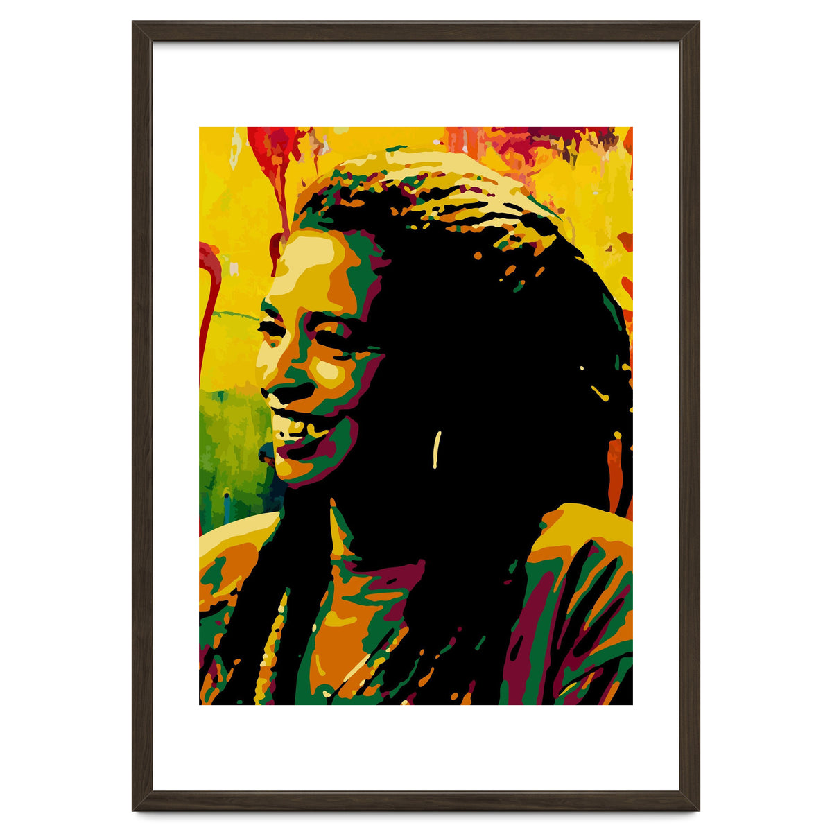 Angela Davis Colorful abstract Art