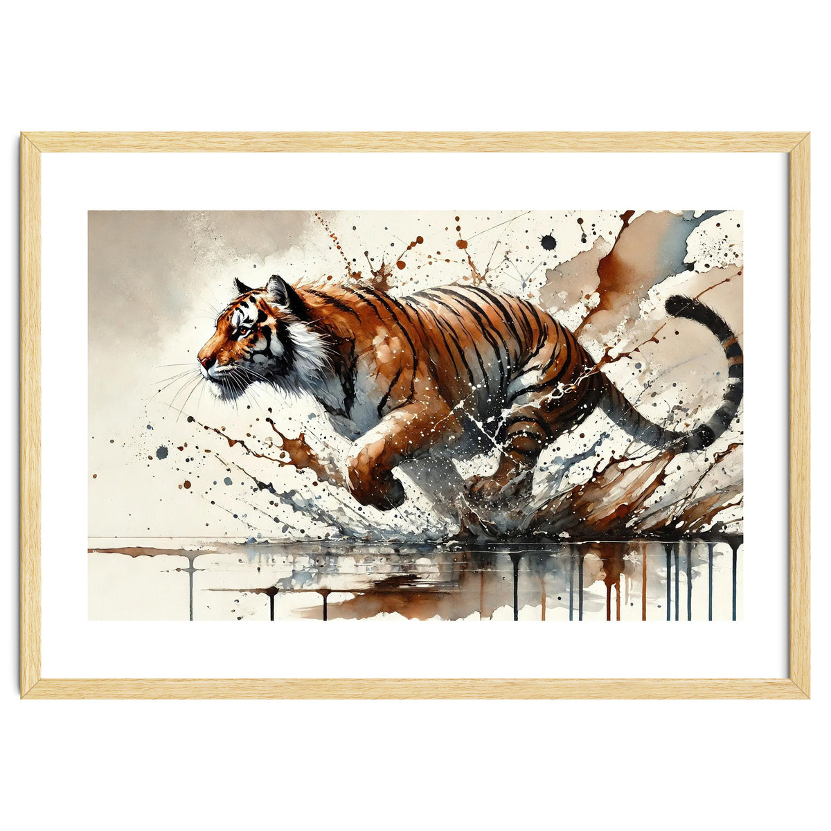 Dynamic Tiger In Motion