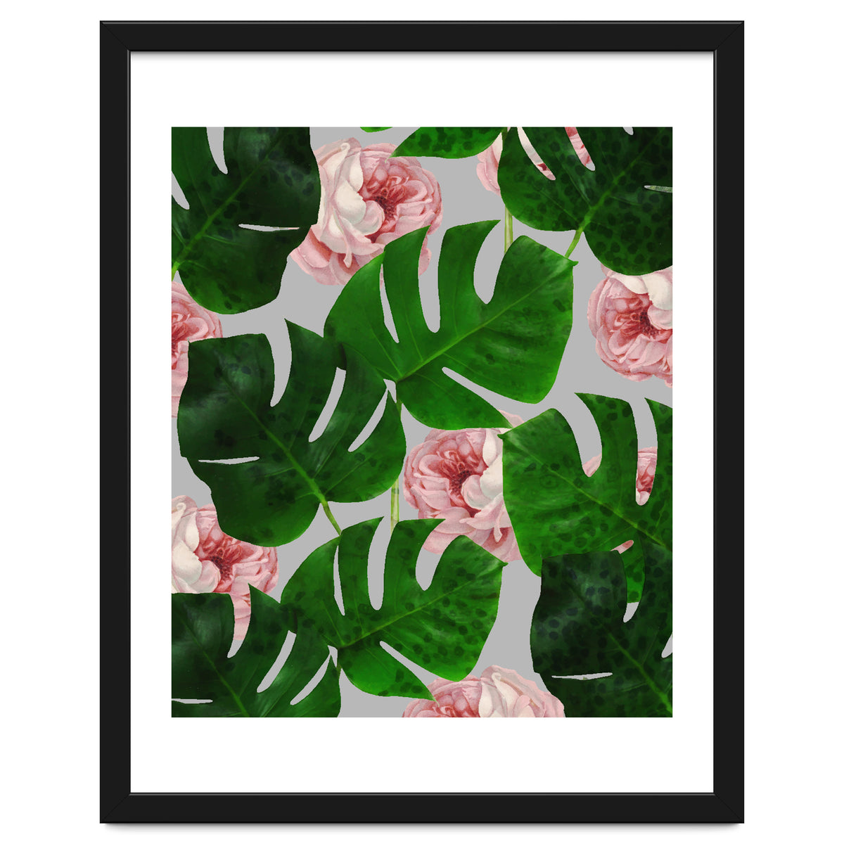 Monstera & Rose Pattern