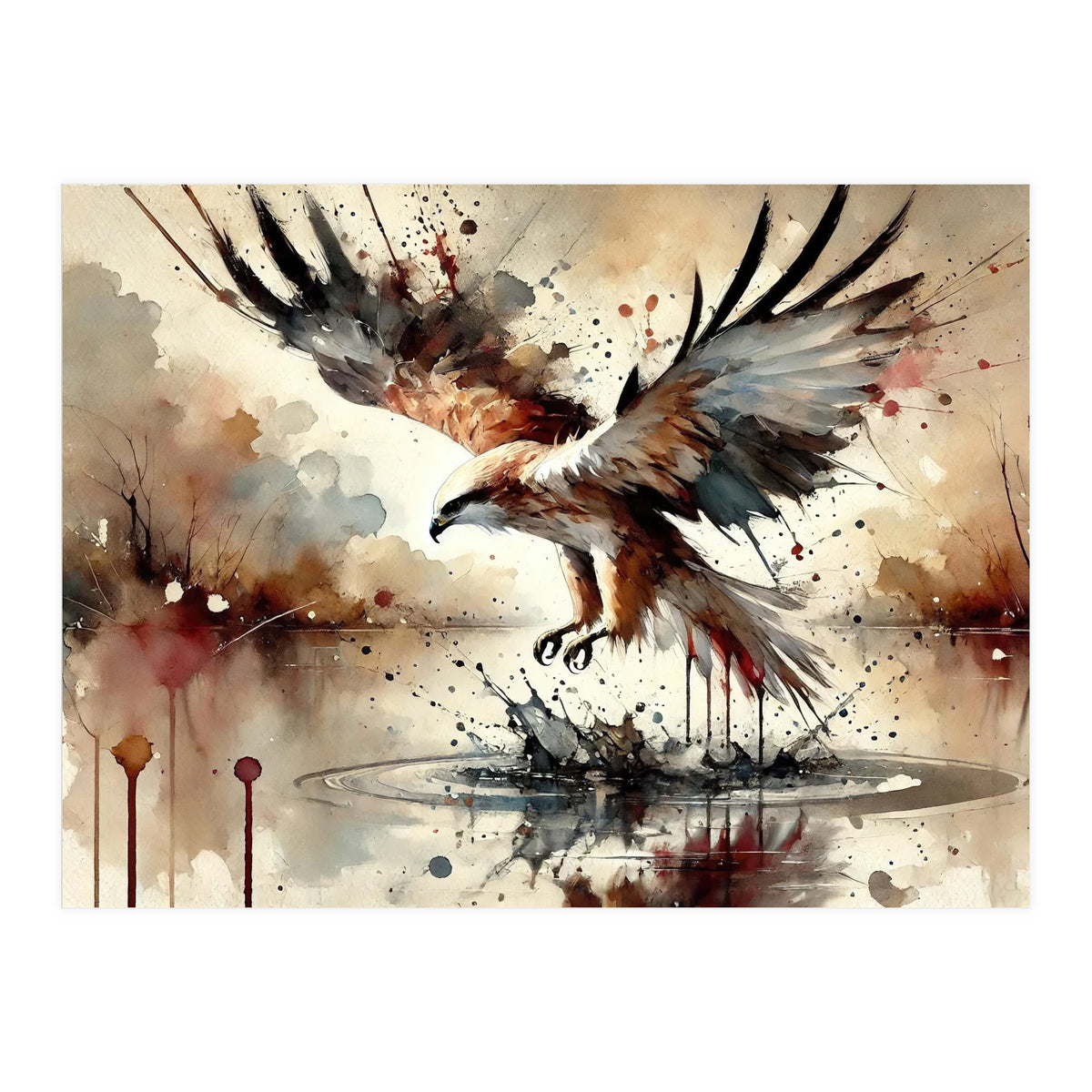 Majestic Eagle In Flight (Print Only)