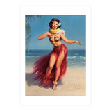 Pinup Girl In Hawaiian Costume (Print Only) thumbnail
