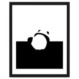 Find Your Feet, Panda Abstract Monochromatic Black & White, Wildlife Animals Cute Eclectic Bohemian Pets thumbnail