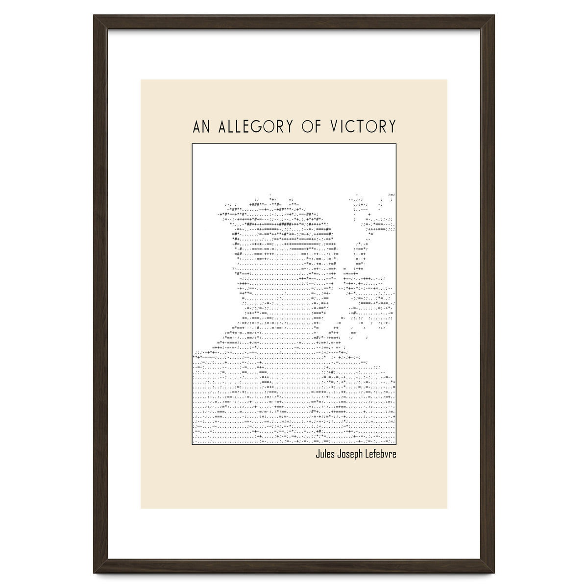 An Allegory Of Victory – Jules Joseph Lefebvre Ascii Art