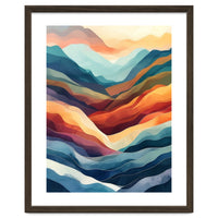 Abstract Ethereal Mountain Landscape