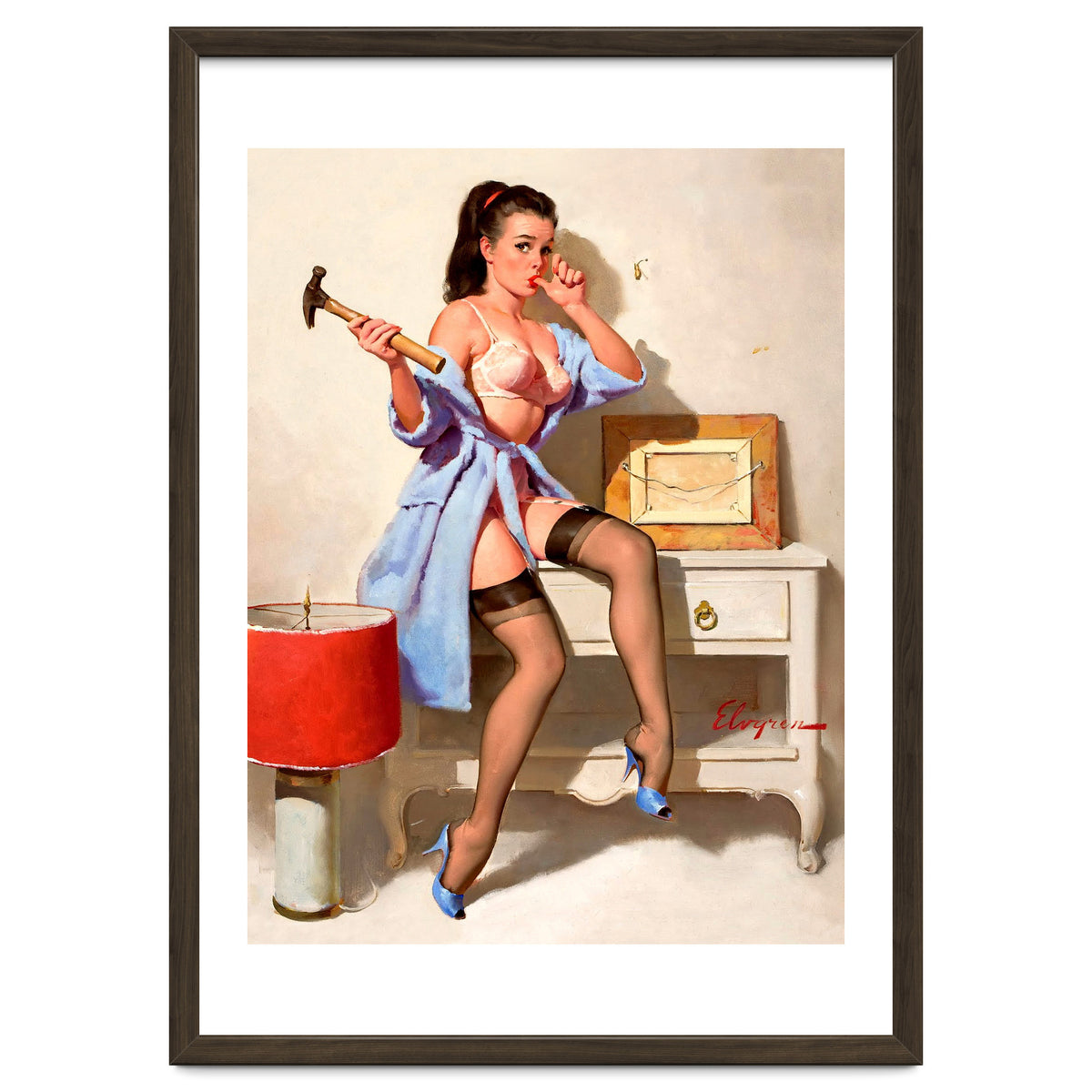 Hot Pinup Girl With A Hammer