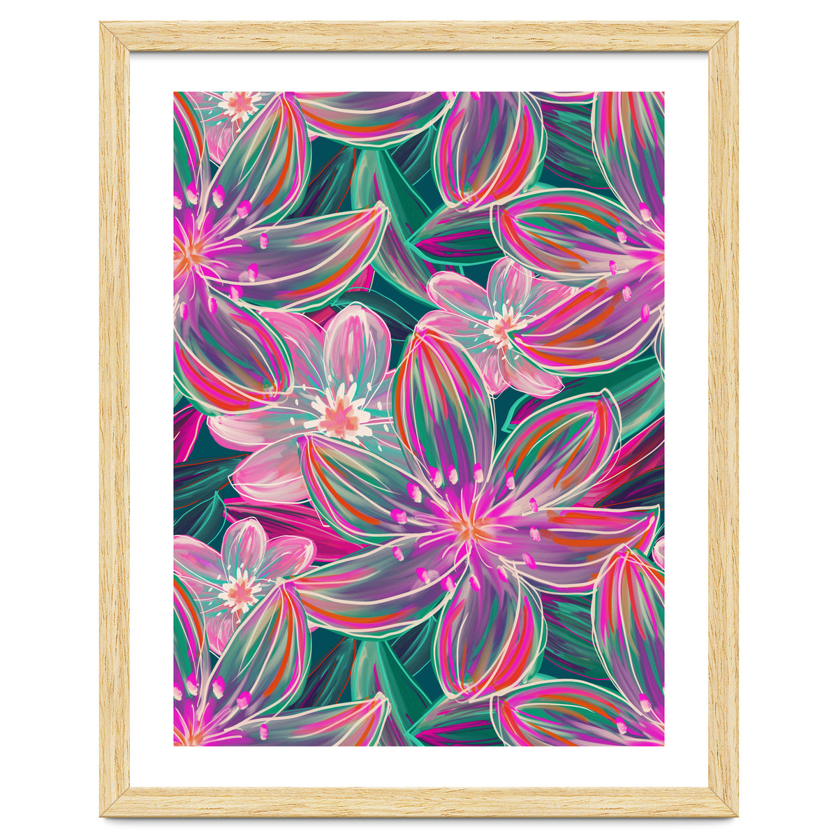 Fluo Bloom Purple & Emerald