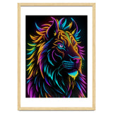 Lion Colored Neon Art thumbnail