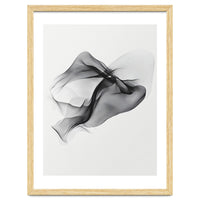 Abstract Black Flowing Fabric Wave