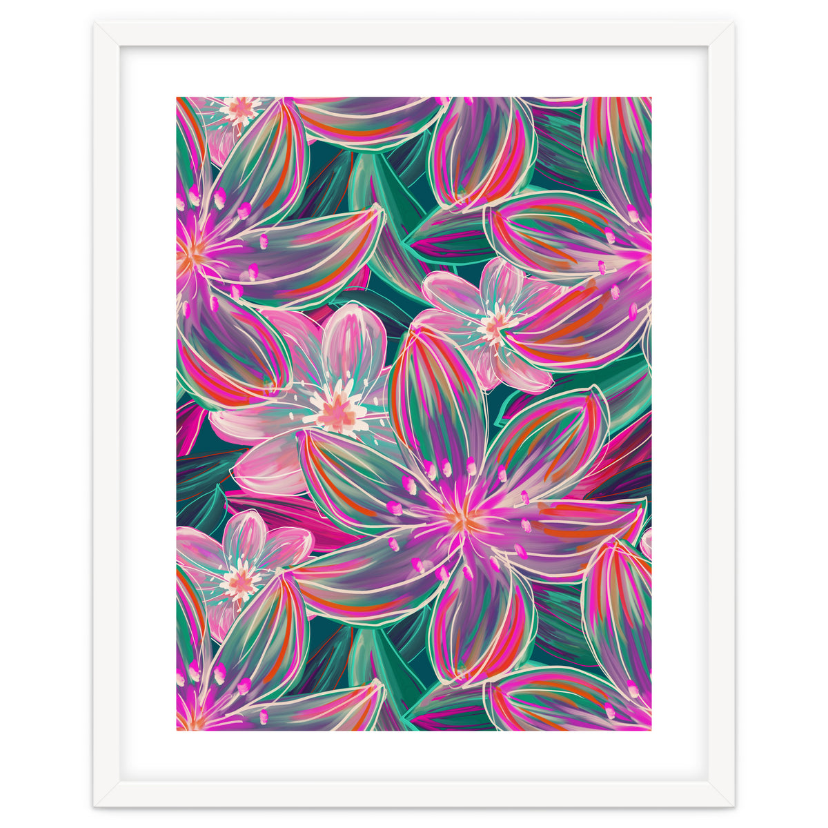 Fluo Bloom Purple & Emerald