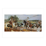 'Andalusia, The Round Up', 1914, Oil on canvas, 358 x 766,5 cm. (Print Only) thumbnail