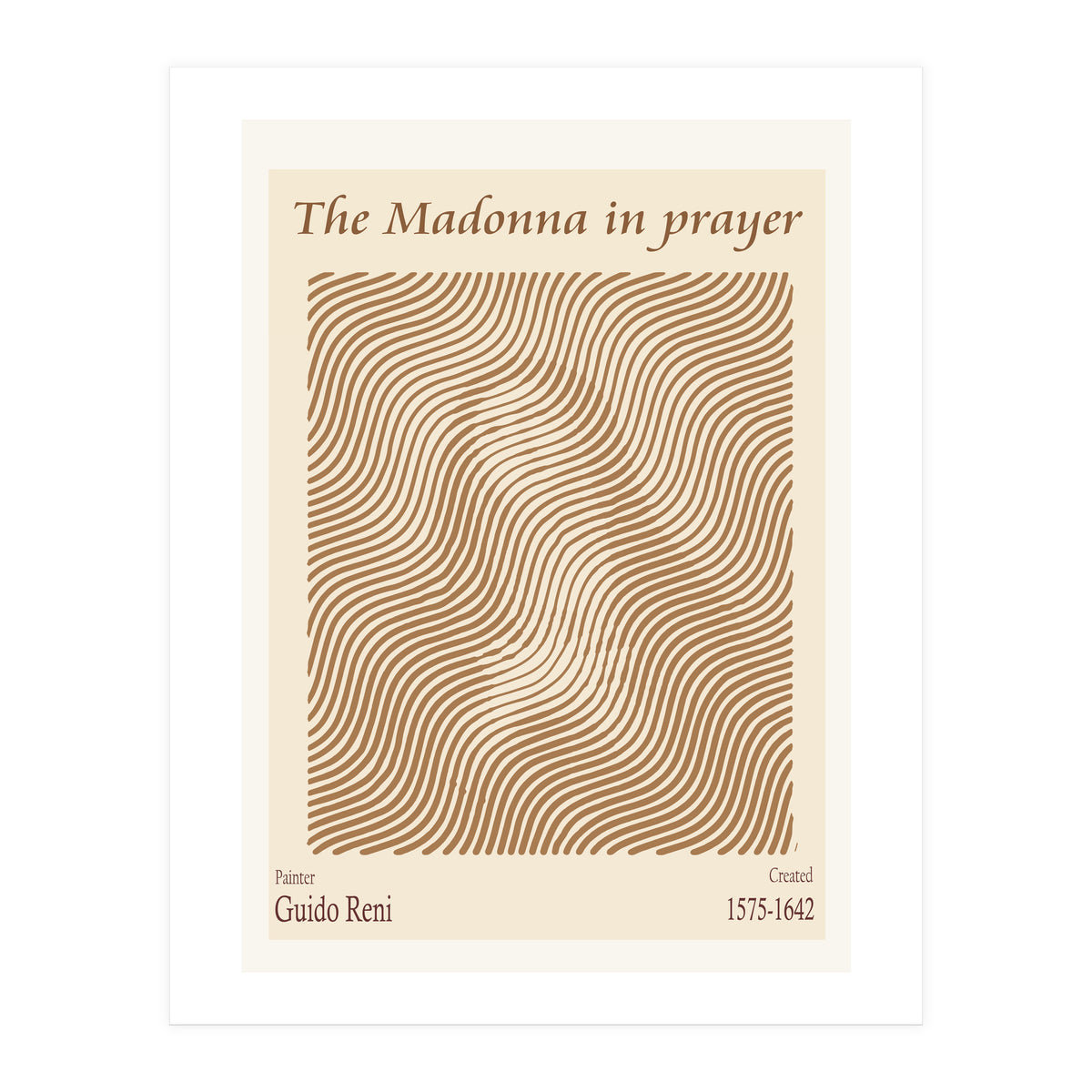 The Madonna In Prayer by Guido Reni  (Print Only)