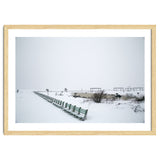 No people on a bench in the snowy winter thumbnail