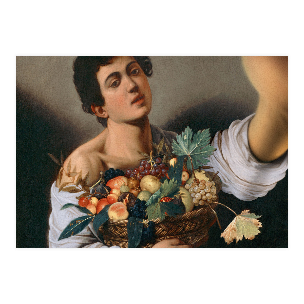 Boy With A Basket Of Fruit - Caravaggio - Selfie (Print Only)
