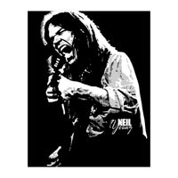 Neil Young Musician Legend in Grayscale 2 (Print Only)