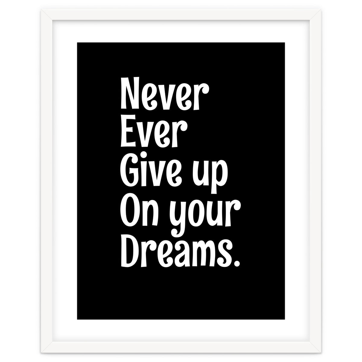 Never Ever Give On Your Dreams