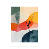 Minimalist Botanical Abstract Art with Organic Overlapping Shapes (Print Only) thumbnail