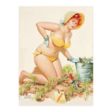 Beautiful Chubby Girl In The Garden (Print Only) thumbnail